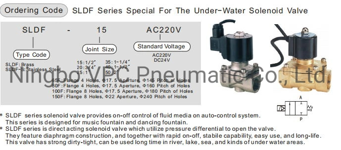 Sldf Series Special for The Underwater Solenoid Valve