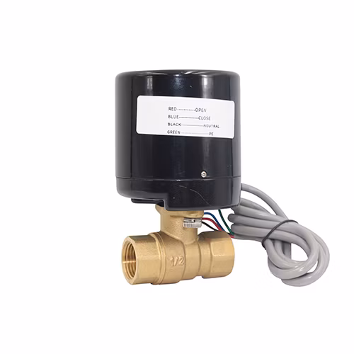 Attuatore rotante Valvola a sfera motorizzata elettrica a 3 vie Valvola deviatrice termostatica per miscelazione acqua con attuatore elettrico